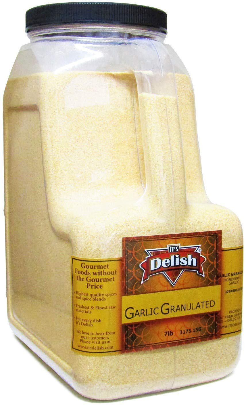Granulated Garlic, 7 LBS Gallon Size Jug with Handle