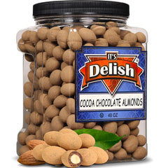 Dark Chocolate Cocoa Dusted Almonds  44 OZ Jumbo Container