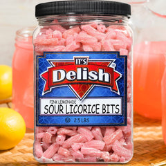 Sweet & Sour Pink Lemonade Licorice Bits  2.5 LBS Jumbo Container
