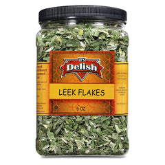 Dried Leek Flakes, 5 OZ Jumbo Container Jar