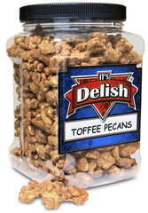 Toffee Coated Pecans  2.2 LBS Jumbo Reusable Container Jar
