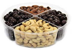 Gourmet Nuts & Chocolate Gift Tray 4-Section