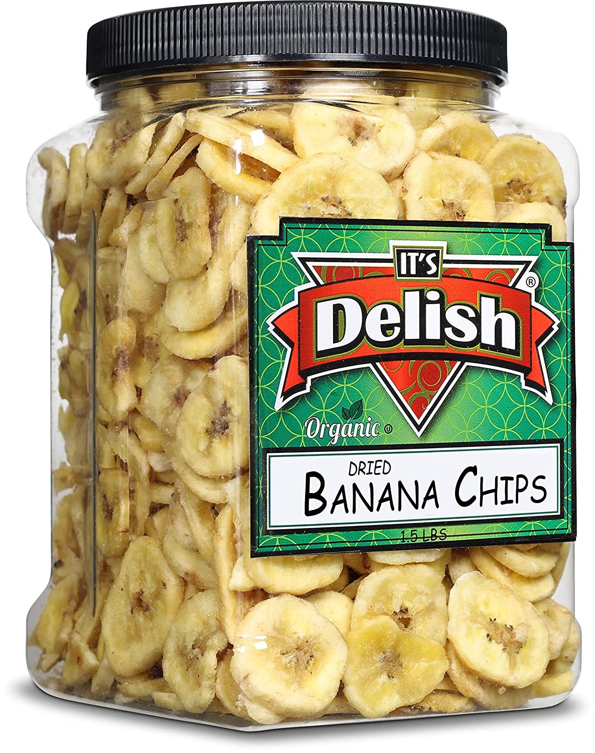 Organic Dried Banana Chips 1.5 lbs Jumbo Jar – Its Delish